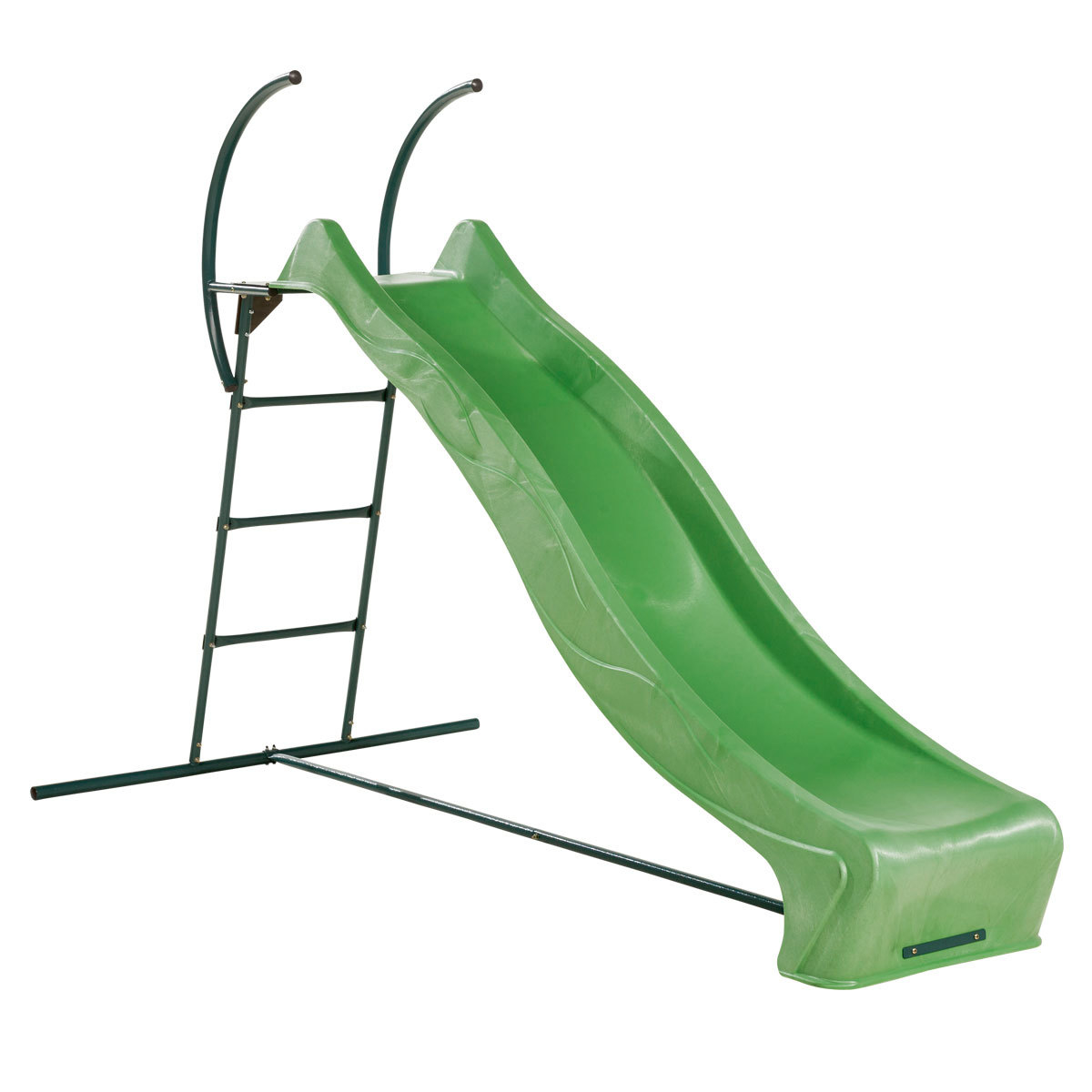 Vrijstaande ladder voor rex' glijb. - 1200 mm - kleur groen (ral6004)